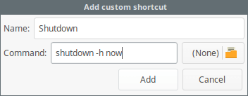 Custom Shortcut Menu